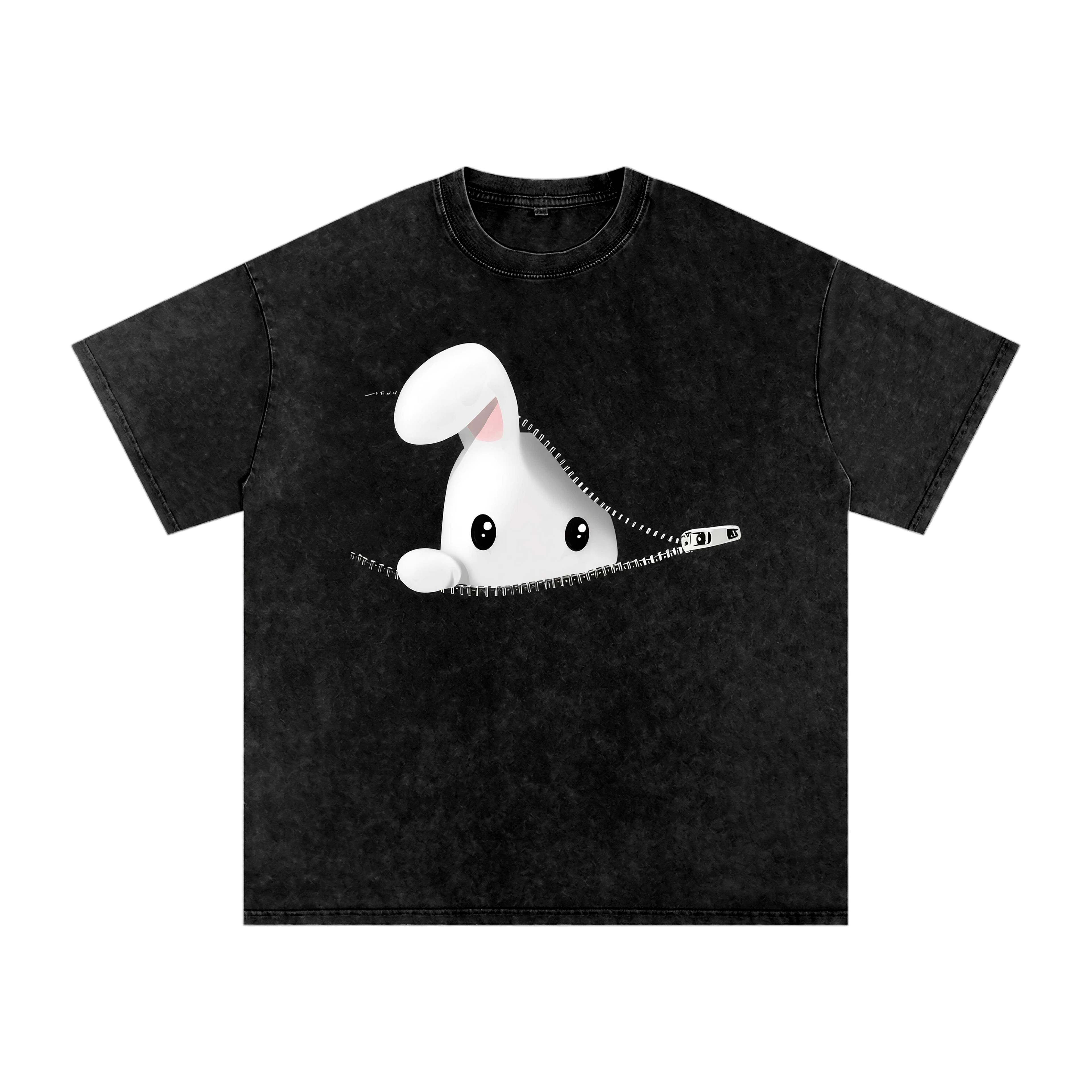 Peeking Bunny Oversized Tee